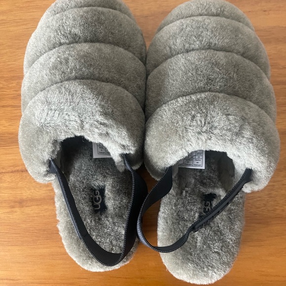 NIB Ugg Super Fluff Slingback Slippers SOLD OUT Size 8 - Picture 13 of 14